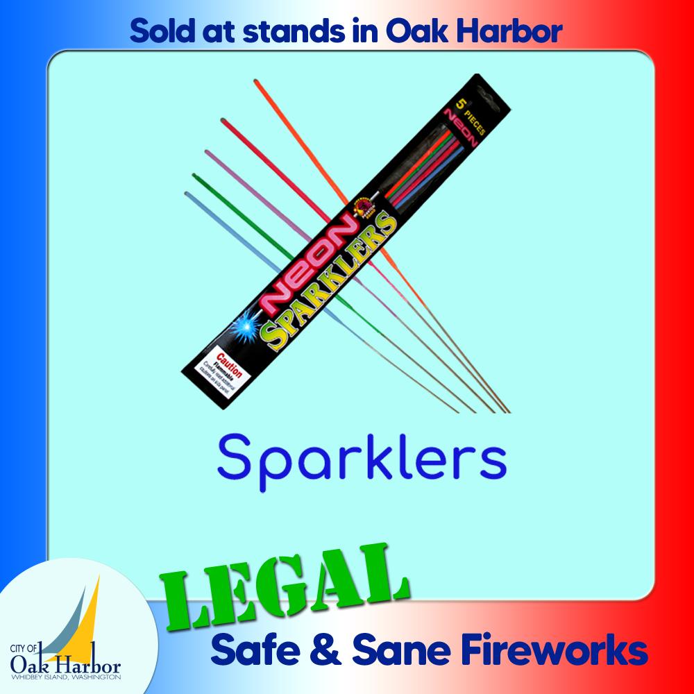 Sparklers Are Legal in Oak Harbor